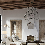 Бра с двумя тканевыми абажурами в форме цилиндра Prerequisites варинант исполнения - 4 | Loft Concept в Санкт-петербурге