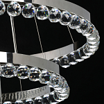 Люстра с тремя кольцами цвета хром и прозрачными хрустальными шарами по периметру Sacramento Transparent Balls Chandelier варинант исполнения - 7 | Loft Concept в Санкт-петербурге