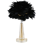 Настольная лампа с перьями Plumage Black Table Lamp варинант исполнения - 1 | Loft Concept в Санкт-петербурге