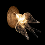 Бра с прозрачной стеклянной фигуркой птички Serip Voa варинант исполнения - 2 | Loft Concept в Санкт-петербурге