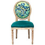 Стул из натурального бука зелёный с цветочным принтом Impressionism in Color варинант исполнения - 1 | Loft Concept в Санкт-петербурге