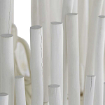 Люстра белая с несколькими ярусами деревянных палочек Bright Wooden Chandelier варинант исполнения - 10 | Loft Concept в Санкт-петербурге