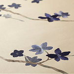 Обои ручная роспись Cherry Tree Original colourway on Stone Ochre dyed silk варинант исполнения - 2 | Loft Concept в Санкт-петербурге