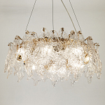 Люстра с декором из текстурированного стекла Textured Glass Chandelier 8 варинант исполнения - 3 | Loft Concept в Санкт-петербурге