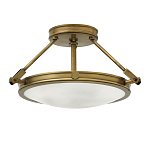 Потолочный светильник цвета латунь с плоским круглым плафоном Hinkley варинант исполнения - 4 | Loft Concept в Санкт-петербурге