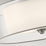 Потолочный светильник с двойным цилиндрическим плафоном из белого стекла и прозрачной органзы Kichler варинант исполнения - 14 | Loft Concept в Санкт-петербурге