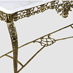 Консоль из бронзы с мраморной прямоугольной столешницей Bronze Console варинант исполнения - 1 | Loft Concept в Санкт-петербурге