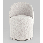 Пуф Loreen со спинкой вращающийся букле светло-серый варинант исполнения - 4 | Loft Concept в Санкт-петербурге