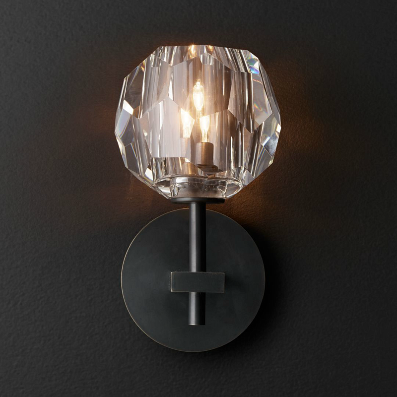 Бра RH Boule de Cristal Single Sconce Black Черный в Санкт-петербурге | Loft Concept 