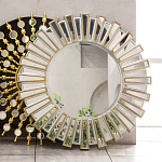 Зеркало круглое с лучами из зеркальных фацетов Silver Facet варинант исполнения - 2 | Loft Concept в Санкт-петербурге