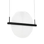 Светодиодный подвесной светильник круглой формы с металлическим черным каркасом Marble Glow варинант исполнения - 3 | Loft Concept в Санкт-петербурге