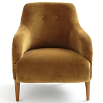 Кресло велюровое золотистого цвета Diaspro Gold  Armchair варинант исполнения - 2 | Loft Concept в Санкт-петербурге