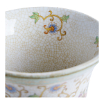 Ваза из фарфора на бронзовом основании Turquoise Blooming Garden варинант исполнения - 3 | Loft Concept в Санкт-петербурге