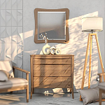 Зеркало квадратное c деревянной рамой из массива дуба Tasteful Furniture варинант исполнения - 2 | Loft Concept в Санкт-петербурге