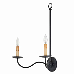 Бра настенное черное с 2-мя лампами Candle Sleeves варинант исполнения - 4 | Loft Concept в Санкт-петербурге