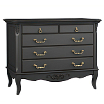 Комод черный из массива бука в стиле прованс Black Provence варинант исполнения - 3 | Loft Concept в Санкт-петербурге