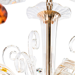 Люстра с 8-ю лампочками и изогнутыми прозрачными элементами из стекла Twisted Glass Candles Chandelier варинант исполнения - 3 | Loft Concept в Санкт-петербурге