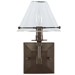 Бра с прозрачным стеклянным абажуром в форме конуса Bartolomeo Bronze варинант исполнения - 3 | Loft Concept в Санкт-петербурге