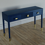 Дизайнерский Письменный стол Elsa Dreams Blue с тремя ящиками варинант исполнения - 3 | Loft Concept в Санкт-петербурге