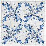 Плитка с узором 2 кота 2 пистолета варинант исполнения - 2 | Loft Concept в Санкт-петербурге