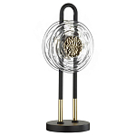 Настольная лампа с черным основанием и золотистым декором Bruno варинант исполнения - 1 | Loft Concept в Санкт-петербурге