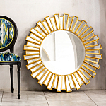 Зеркало круглое с лучами из зеркальных фацетов Golden Facet варинант исполнения - 2 | Loft Concept в Санкт-петербурге