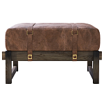 Пуф Duncan винтажная коричневая кожа  варинант исполнения - 1 | Loft Concept в Санкт-петербурге