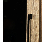 Шкаф-витрина в стиле лофт с чёрной стеклянной дверью Urban Style Space варинант исполнения - 5 | Loft Concept в Санкт-петербурге