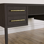 Большой Рабочий стол Primo с 5 выдвижными ящиками Темный орех варинант исполнения - 4 | Loft Concept в Санкт-петербурге