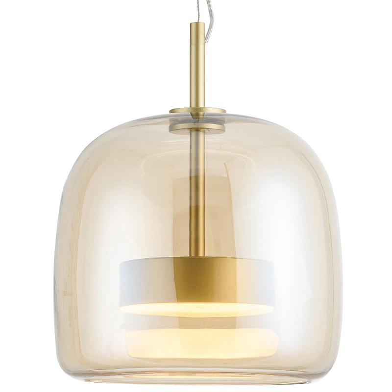 Подвесной светильник Blanton Amber Glass Hanging Lamp 26 Прозрачное Стекло Янтарный Золотой в Санкт-петербурге | Loft Concept 