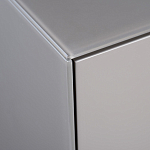 Тумба под телевизор со стеклянной столешницей и с выдвижными ящиками Minimalist Accent варинант исполнения - 4 | Loft Concept в Санкт-петербурге