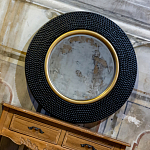 Зеркало в черной фактурной раме с золотым кантом Summon the Light варинант исполнения - 5 | Loft Concept в Санкт-петербурге