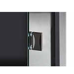 Шкаф-витрина цвета графит с полками и стеклянной дверью Strict Lines варинант исполнения - 4 | Loft Concept в Санкт-петербурге