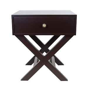Тумба с одним ящиком цвет коричневый Gloria