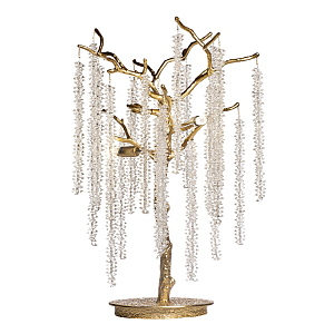 Лампа настольная со стеклянными подвесами цвет золото FAIRYTREE Light