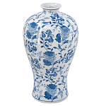 Ваза фарфоровая высокая с синими цветочными мотивами Independence варинант исполнения - 1 | Loft Concept в Санкт-петербурге