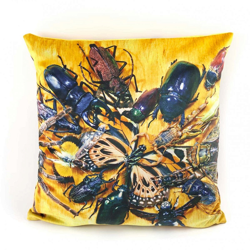 Подушка Seletti Cushion Insects Toiletpaper Желтый в Санкт-петербурге | Loft Concept 