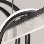 Люстра линейная черного цвета с волнообразным металлическим элементом Luke Lampco Tracer Lamp варинант исполнения - 9 | Loft Concept в Санкт-петербурге