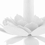 Торшер с декором в виде белого цветка магнолии на каркасе и черным абажуром White Magnolia варинант исполнения - 2 | Loft Concept в Санкт-петербурге