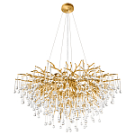 Люстра подвесная с прозрачными стеклянными подвесками в форме капель Диаметр 100 см Droplet Chandelier варинант исполнения - 4 | Loft Concept в Санкт-петербурге