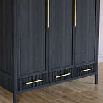 Большой Шкаф Primo Черный дуб с 3 дверьми и 3 выдвижными ящиками варинант исполнения - 3 | Loft Concept в Санкт-петербурге