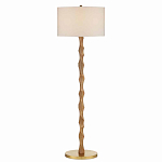 Торшер с цилиндрическим тканевым абажуром на каркасе волнистой формы Rotation варинант исполнения - 1 | Loft Concept в Санкт-петербурге