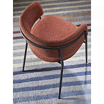 Стул полукруглый мягкий с буклированной обивкой Chair with Boucle Upholstery варинант исполнения - 5 | Loft Concept в Санкт-петербурге
