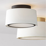 Потолочный светильник с круглым хлопковым абажуром Frosted Diffuser варинант исполнения - 2 | Loft Concept в Санкт-петербурге