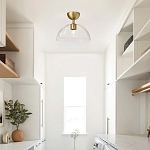 Потолочный светильник с широким полусферическим плафоном из прозрачного стекла Alora Mood варинант исполнения - 5 | Loft Concept в Санкт-петербурге