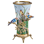 Ваза из фарфора с птицами на бронзовой ветке Garden of Eden варинант исполнения - 1 | Loft Concept в Санкт-петербурге