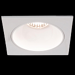 Встраиваемый спот светодиодный квадаратный белого цвета с круглым углублением Ombra Lux  варинант исполнения - 1 | Loft Concept в Санкт-петербурге