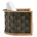 Дизайнерское уличное кресло из массива дерева с плетеной спинкой PALINFRASCA Armchair варинант исполнения - 7 | Loft Concept в Санкт-петербурге