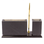 Настольный письменный набор из мрамора с часами и ручкой Marble Accessory варинант исполнения - 3 | Loft Concept в Санкт-петербурге