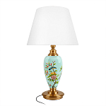 Настольная лампа голубая с изображением птиц Slip Away варинант исполнения - 1 | Loft Concept в Санкт-петербурге